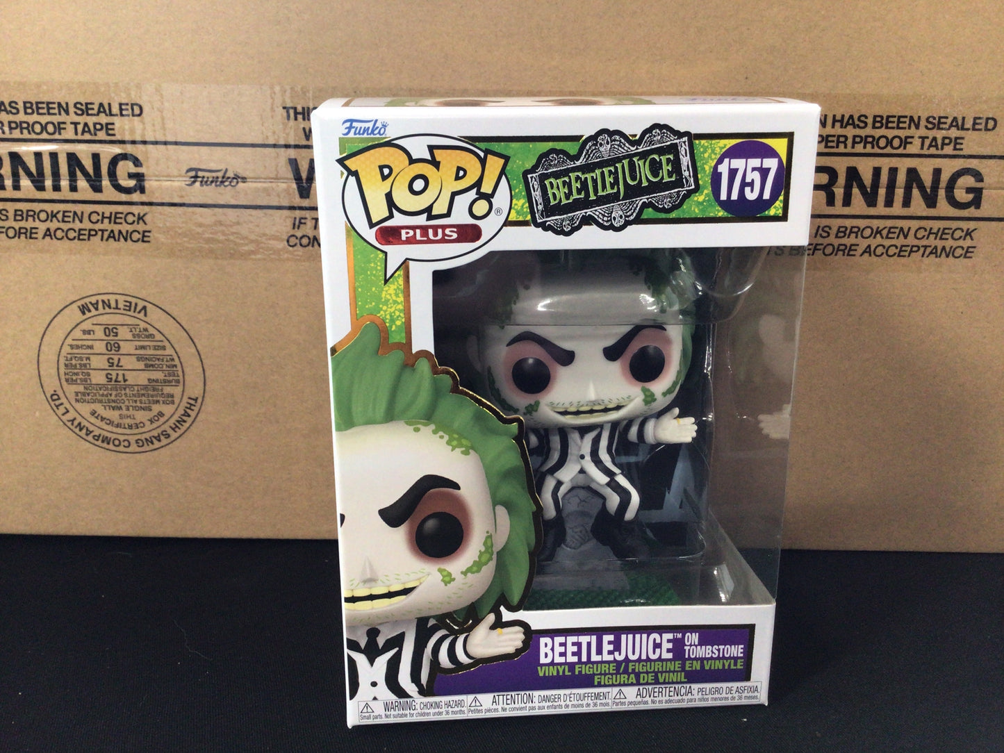 Beetlejuice Funko Pop Plus Beetlejuice on Tombstone Funko Pop #1757